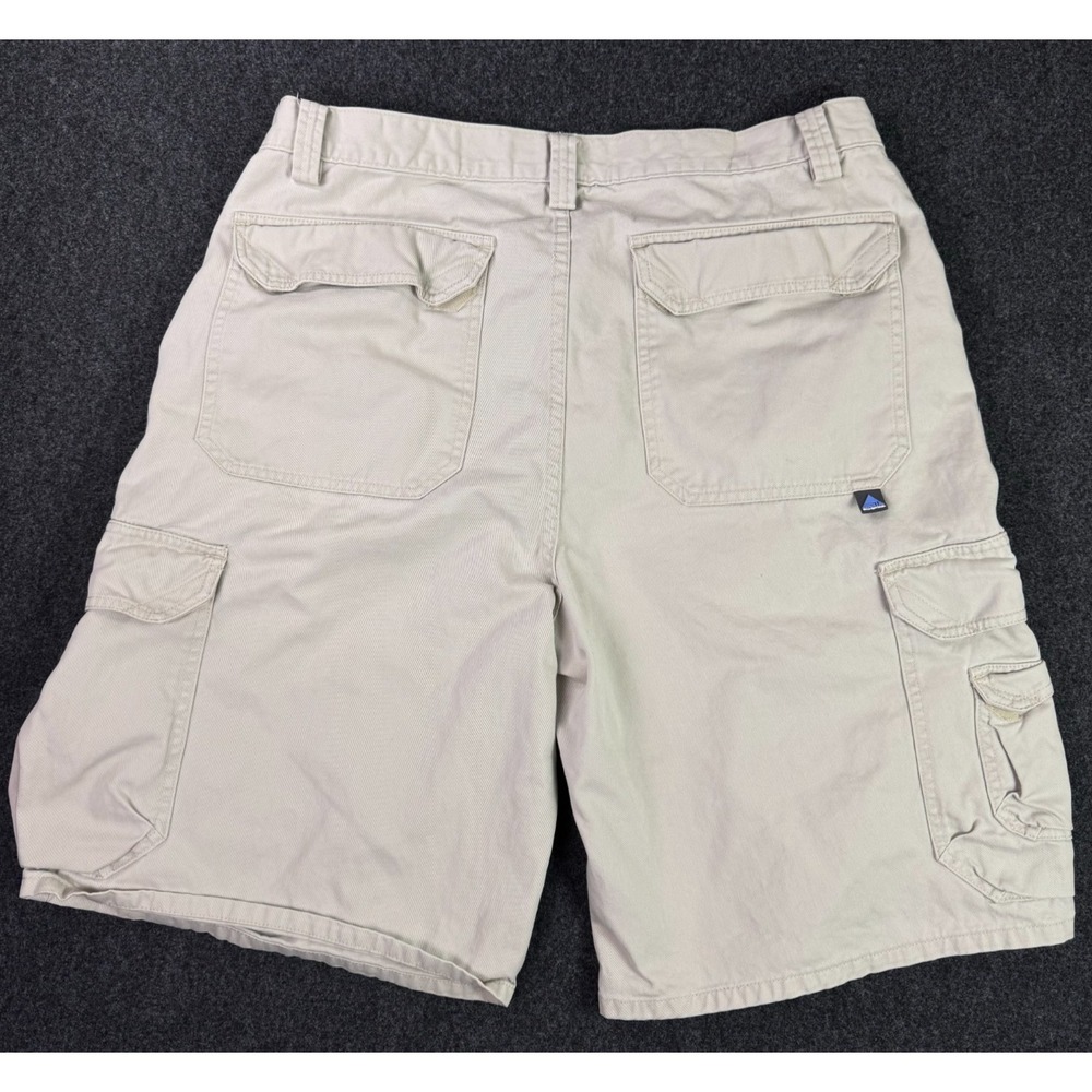 Vintage Levis SilverTab Cargo Shorts Mens 35x9.5 Tan Beige Khaki Baggy Pockets